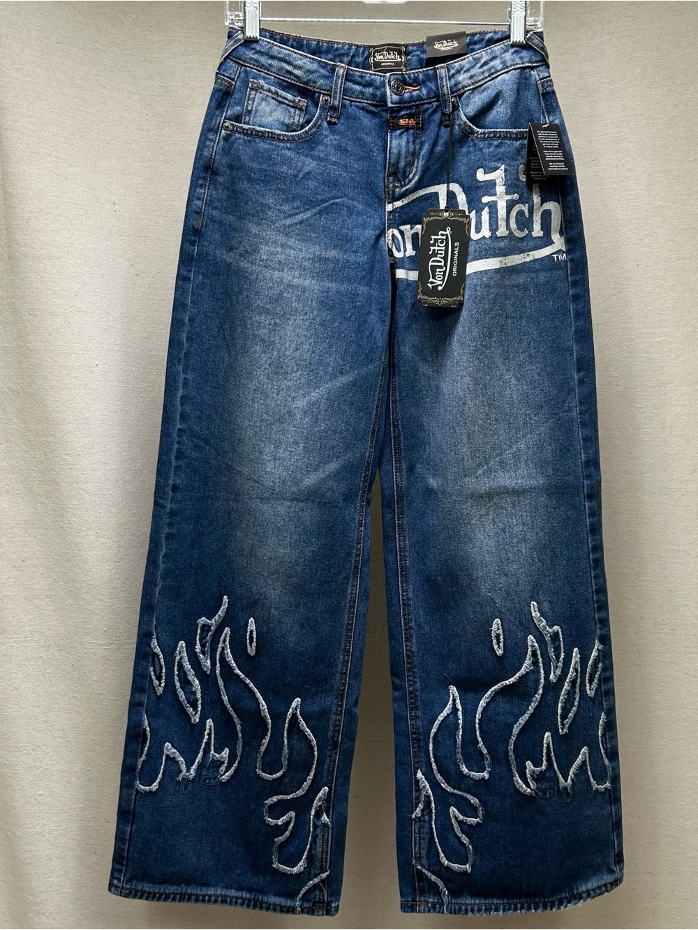 Von Dutch Blue Wide-Leg Flame Jeans
